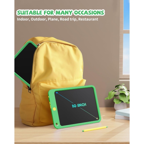 LCD Writing Tablet 10 inch - Toddler Toys for 3-12 Years Old, Drawing Pad for Kids, Boys, Girls - Doodle Board - Perfect Stocking Stuffer, Christmas