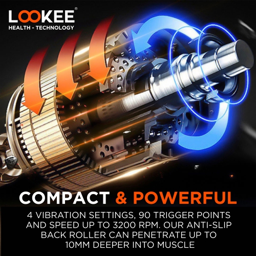 LOOKEE® FlexiTwist™ A10 Vibrating Peanut Massage Ball | Peanut Massage Ball Roller for Deep Tissue Point Therapy Vibrating Roller Massager for Muscle