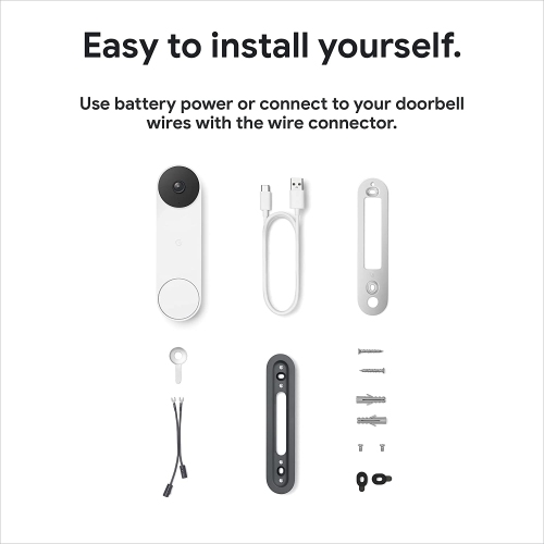 Google Nest Video Doorbell - Battery-Powered - White