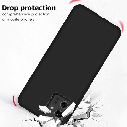 [CSmart] Étui souple en TPU mince Jelly Bumper pour Moto Edge de Motorola, noir