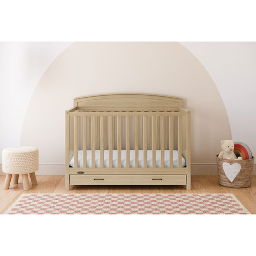 Lit de bébé transformable 5-en-1 Benton de Graco avec tiroir - Bois flotté