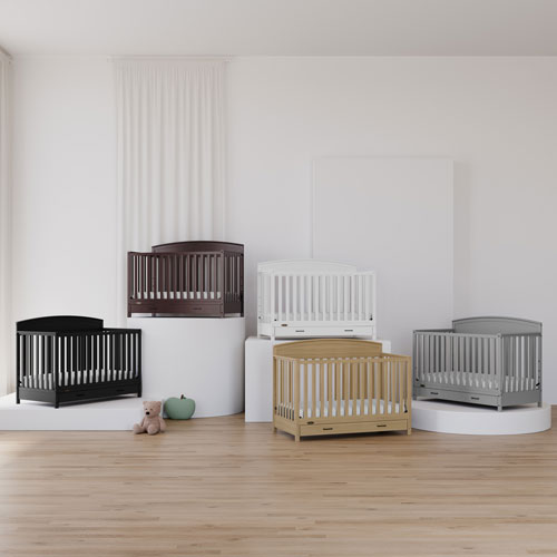 Lit de bébé transformable 5-en-1 Benton de Graco avec tiroir - Bois flotté