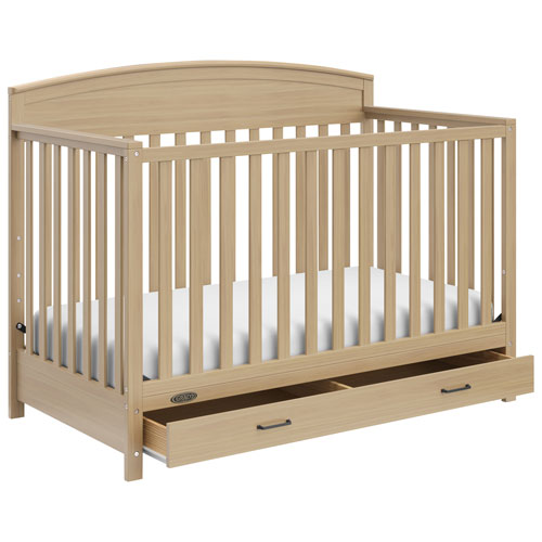 Lit de bébé transformable 5-en-1 Benton de Graco avec tiroir - Bois flotté