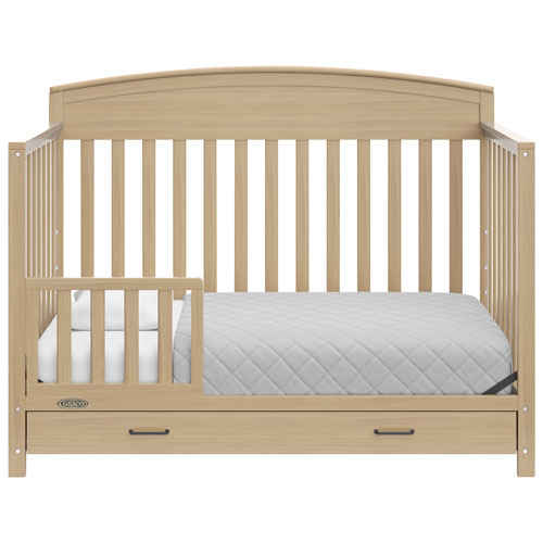 Lit de bébé transformable 5-en-1 Benton de Graco avec tiroir - Bois flotté