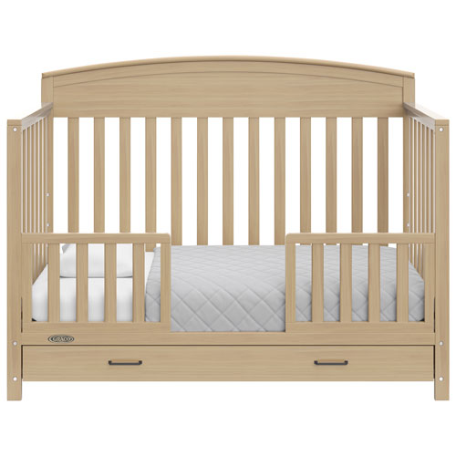 Lit de bébé transformable 5-en-1 Benton de Graco avec tiroir - Bois flotté