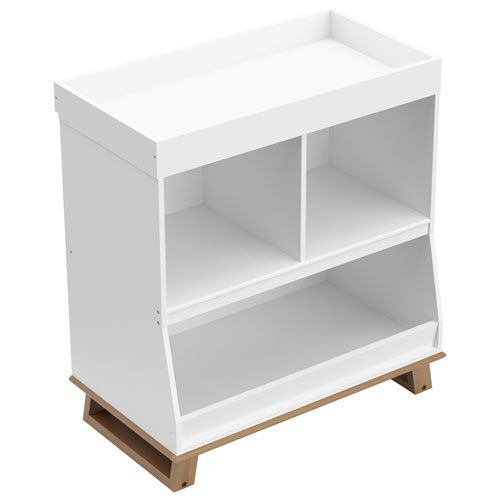 Commode moderne avec dessus de table à langer de Stockcraft - Blanc