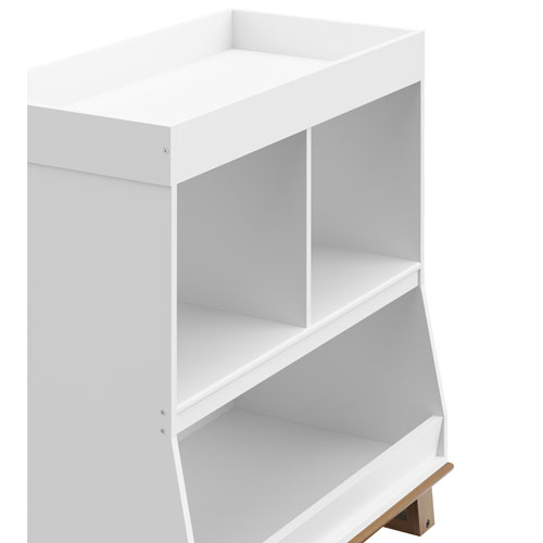 Commode moderne avec dessus de table à langer de Stockcraft - Blanc