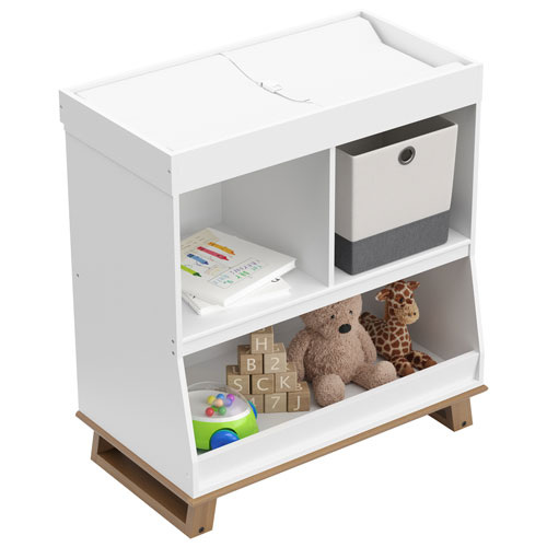 Commode moderne avec dessus de table à langer de Stockcraft - Blanc