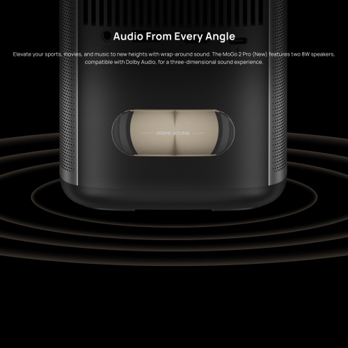 MoGo 2 Pro de XGIMI + ensemble avec support à angles multiples, projecteur de cinéma maison, portatif pour l'extérieur, 1080p, prise en charge
