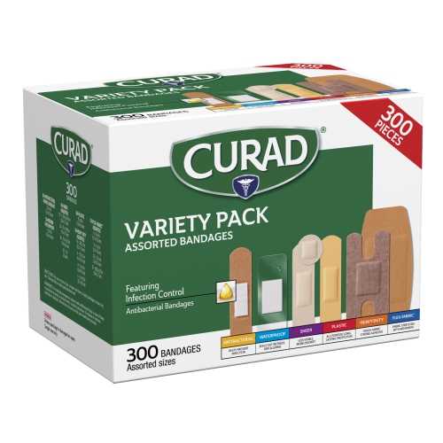 Curad Assorted Bandages Variety Pack 300 Pieces