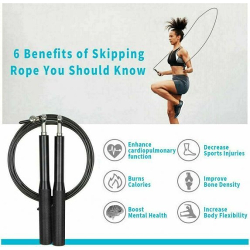 Corde à sauter Tali poignée en aluminium, fil d'acier de qualité supérieure avec couvercle en polyuréthane