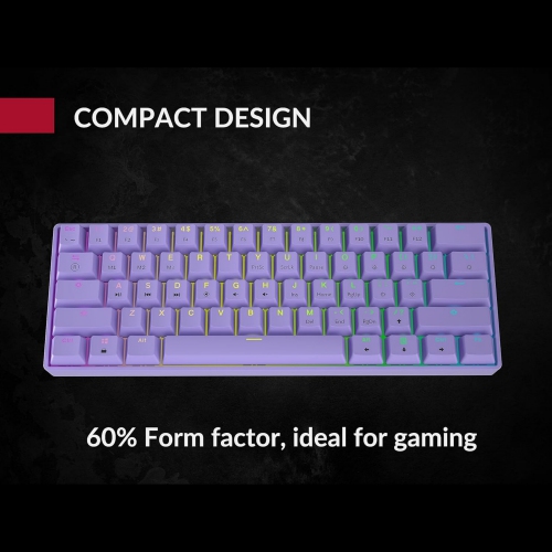 Mechanical Gaming Keyboard - 61 Keys Multi Color RGB Illuminated LED Backlit Wired Programmable for PC/Mac Gamer