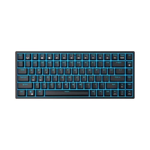 Blue Backlit 75% Triple Mode BT5.0/2.4G/USB-C Hot Swappable Mechanical Keyboard, 84 Keys Tenkeyless Mechanical Keyboard w/Detachable Frame &