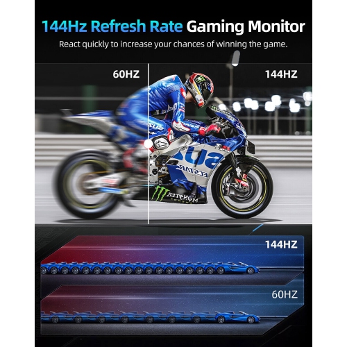 UPERFECT UGame K118 18" 2K 144Hz Portable Gaming Monitor with 100% DCI-P3, FreeSync, HDR, VESA Mount, and Eye-Care Features