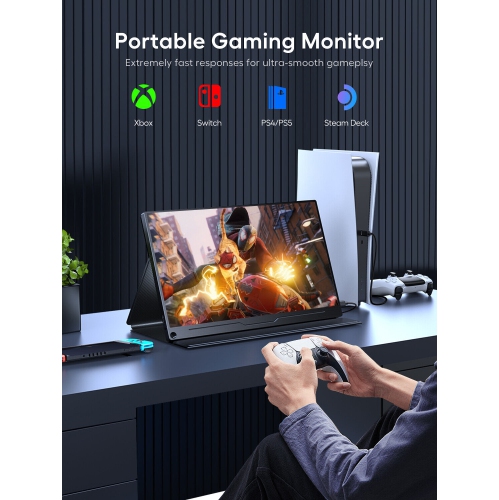 UPERFECT 18.5" 120Hz Portable Monitor 1080P HDMI Dual USB C Computer Gaming Monitors Freesync HDR w/VESA