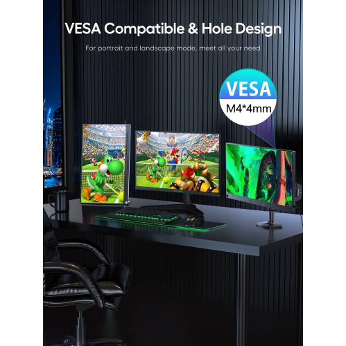 UPERFECT 18.5" 120Hz Portable Monitor 1080P HDMI Dual USB C Computer Gaming Monitors Freesync HDR w/VESA