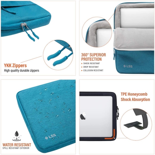 LSS Protective Laptop Sleeve for Men/Women - Stylish & Durable Sleeve Bag for 14"-15.6" Laptops - Cool Laptop Sleeve - Teal