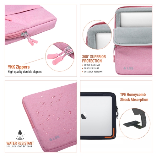 Housse protectrice LSS pour homme/femme - housse élégante et durable pour portable 12 à 12,9 po - housse Cool pour portable - Rose