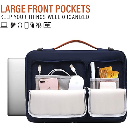 LSS Laptop Bag for Men/Women - Cool, Stylish & Durable Shoulder Sleeve Bag for 14"-15.6" Laptops - Includes Slip Resistant Shoulder Strap - Blue