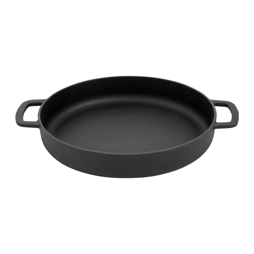 Combekk Cast Iron 24cm Black Dutch Oven and Dual-Handle Frying Pan, 2 Pc. Set