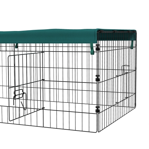 PawHut 73"L Small Animals Pet Playpen Catio Cage with Doors for Rabbits, Guinea Pig, Chicken, Chinchillas, Cat, Quail, Duck, Outdoor Indoor Use with