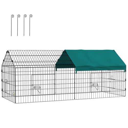 Animal playpen with top roof