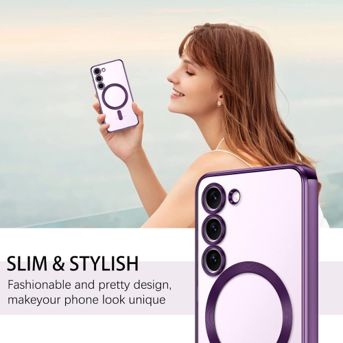 Magnetic Case Designed for Samsung Galaxy S23 5G - Compatible with MagSafe Charging & Accessories - Purpel