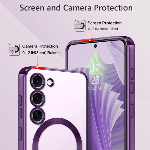 Magnetic Case Designed for Samsung Galaxy S23 Plus - Compatible with MagSafe Charging & Accessories - Purpel
