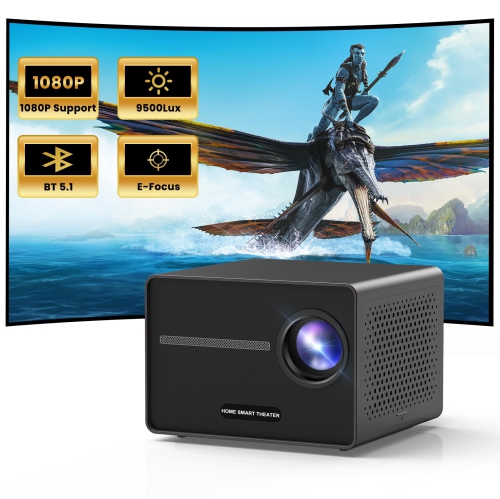 HAPPRUN Projector, [Electric Focus] Mini Projector, 1080P Support