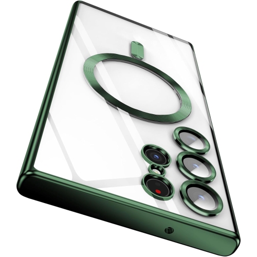 Étui magnétique conçu pour le Galaxy S23 Ultra de Samsung - compatible avec le chargement et les accessoires MagSafe - Vert