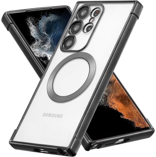 Étui magnétique conçu pour le Galaxy S23 Ultra de Samsung - compatible avec le chargement et les accessoires MagSafe - Noir