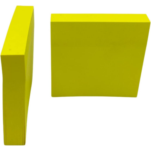 Paquet de 2) feuillets adhésifs 3 x 3 po, couleurs vives, autocollants,  facile à afficher pour la maison, le bureau, le bloc-notes, 150/paquet  (jaune)