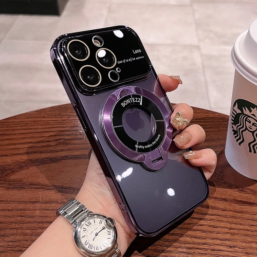 SuperShield Phone Case for iPhone 15 Plus Coridbrief Large Window Phone Case Leak Label Magnetic Bracket, Bontezz for iPhone 15 Plus MagSafe Satad