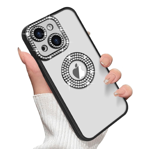SUPERSHIELD  for Iphone 15 Case, Camera Protection \w Glitter Sparkle Diamond Bling Rhinestone Shiny Cute Cover \w Logo View Case Compatible \w Iphone