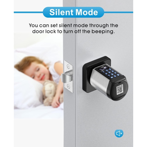 Welock WiFi Smart Lock with Keypad PCB32 Safer Keyless Entry Smart Door Lock, Smart Bluetooth Door Knob with Keypad APP Control IC Card