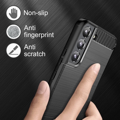 SuperShield Case for Samsung Galaxy S23, Soft Slim Brushed TPU Carbon Fiber Design Protective Cover, Thin Durable Phone Case, Shockproof Protection,