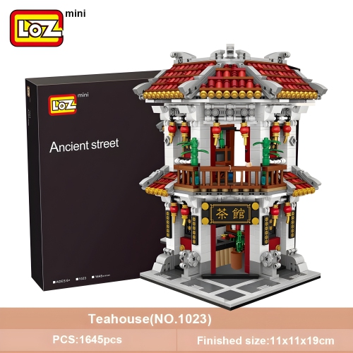 Mini bloc de construction LOZ, China Traditional Street Set, Tea House,  1645 pièces (1023)