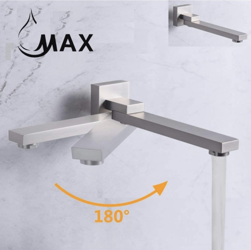 MAX Faucets Thermostatic Shower System Three Functions With Valve Square Showerhead Brushed Nickel Finish