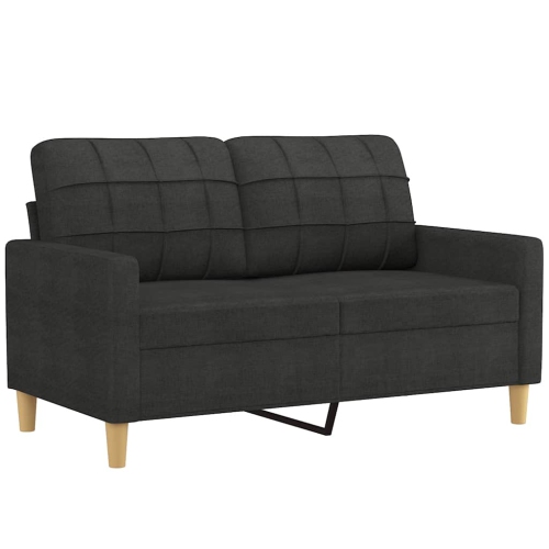 VIDAXL  2-Seater Sofa 120 Cm Fabric In Black