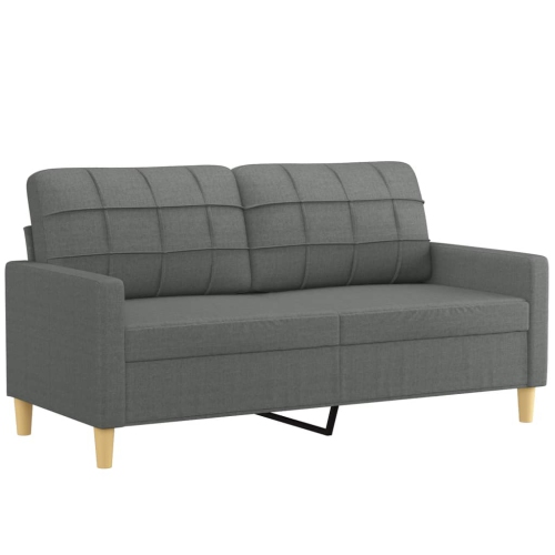 VIDAXL  2-Seater Sofa Dark 140 Cm Fabric In Grey