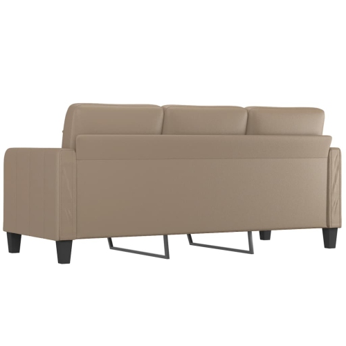 vidaXL 3-Seater Sofa Cappuccino 180 cm Faux Leather