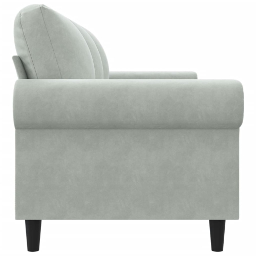 vidaXL 3-Seater Sofa Light Grey 180 cm Velvet