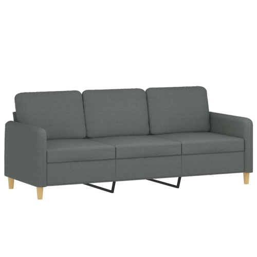 Sofa à 3 sièges en tissu 180&nbsp;cm gris foncé vidaXL