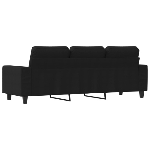 vidaXL 3-Seater Sofa Black 180 cm Fabric