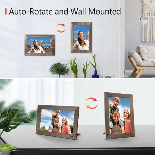 10.1 WiFi Digital Photo Frame | IPS Touch Screen, Smart Cloud Frame with 16GB Storage