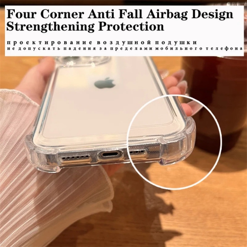 Luxury Noble Shockproof Soft Transparent Case For iPhone 15 Bumper Clear Case Cover - Clear