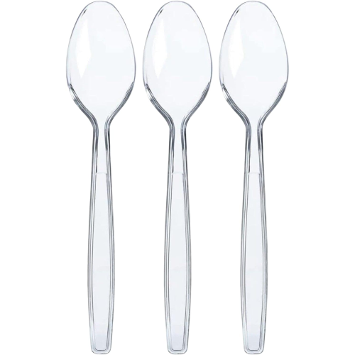 Disposable Super HeavyDuty Clear Plastic Spoons, , 48ct. Packs Best
