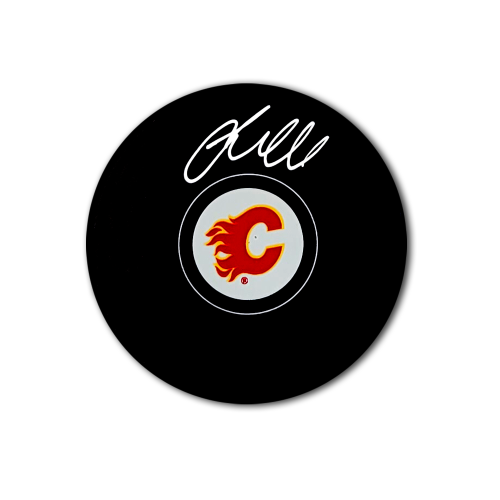 EAST COAST SPORTS  Jacob Markstrom Calgary Flames Autographed Hockey Puck