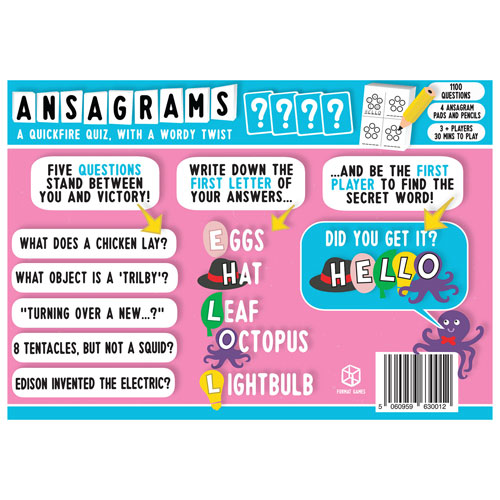 Ansagrams Card Game - English