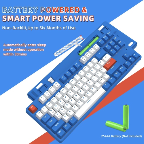 75% Wireless Mechanical Keyboard, Bluetooth/2.4G Dual Mode, 87 Keys Compact TKL Hot Swappable Gaming Keyboard, Keycaps Linear Red Switch Custom